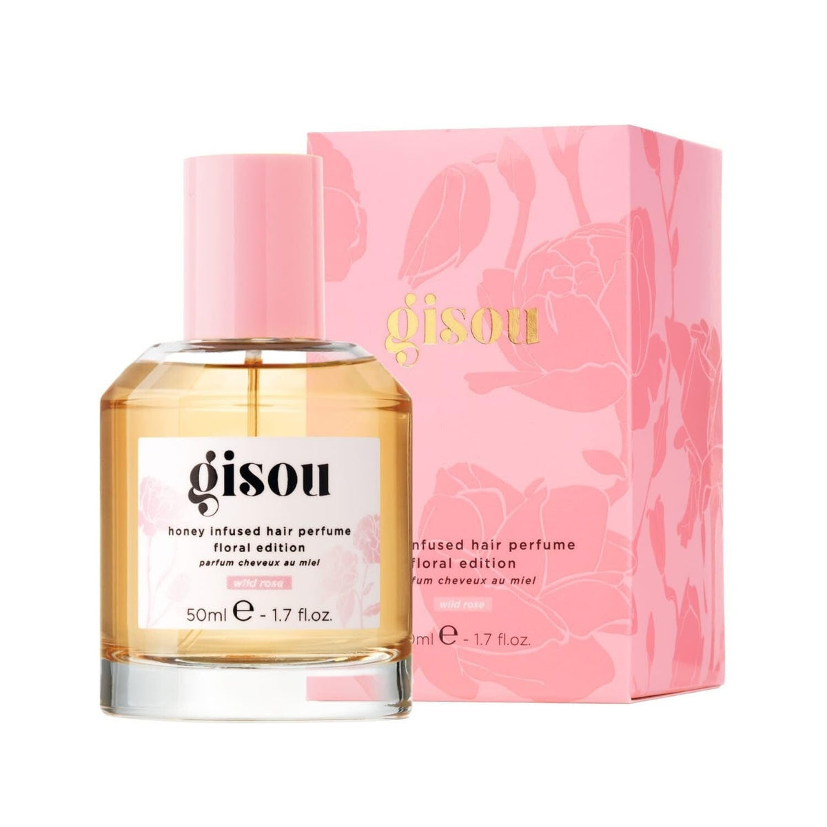 GISOU Honey Infused Hair Perfume, long-lasting and captivating fragrance- Wild Rose- 50ml