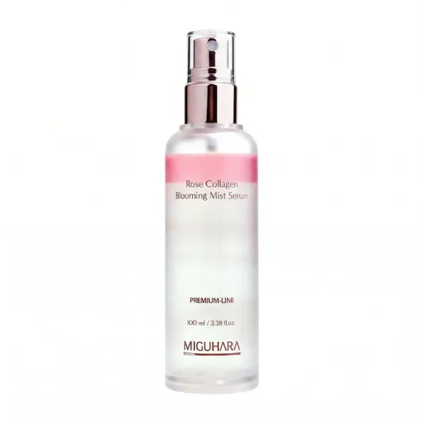 MIGUHARA Rose Collagen Blooming Mist, Face Spray with French Rosa Centifolia Flower Extract, Glass Skin, Youthful Glow, Firming Skin, Korean Skincare (100ml/3.38 fl. oz.)