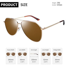 Joopin Sunglasses for Men Women, Polarized Classic Sunglasses Lightweight Metal Frame UV400 Protection
