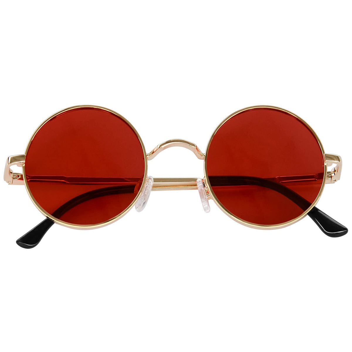 KANASTAL Hippie Round Polarized Sunglasses for Women Men, Small Circle Sun Glasses Classic Vintage Retro Shades Metal Frame UV400 Protection