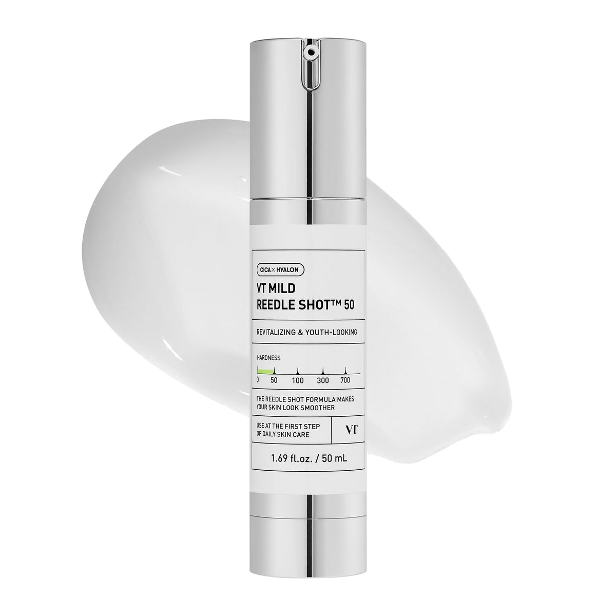 VT COSMETICS Mild Reedle Shot 50, Day & Night Repairing Essence for Dull, Tired Skin 1.69Fl Oz(50ml)