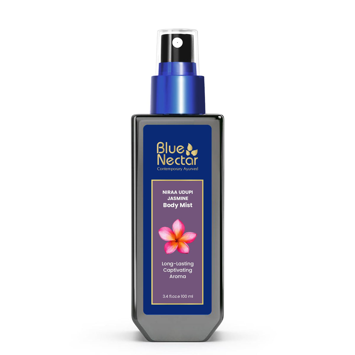 Blue Nectar Niraa Udupi Jasmine Body Mist for Long-Lasting Freshness and Relaxation - 100ml
