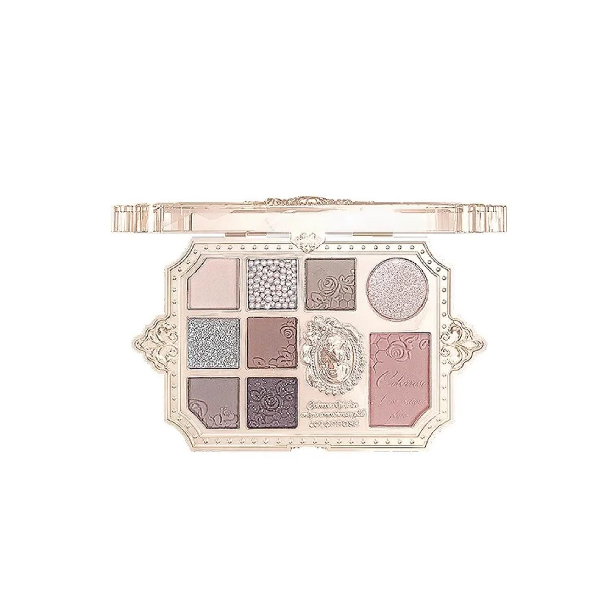 COLORROSE Antique Eyeshadow Makeup Palette 8+ Long Lasting Natural Shades Glitter, Shimmer, Matte Water Resistant Eye Makeup Enhancement, Easy to Wear 799 Manta Rose 13g