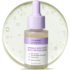 Hey Honey Wrinkle-Smoothing Multi-Peptide Serum | 10% Acetyl Hexapeptide-8 + Honey Extract & Vitamin B5, Visibly Reduce Fine Lines & Expression Wrinkles | 0.67 fl oz (20 mL)