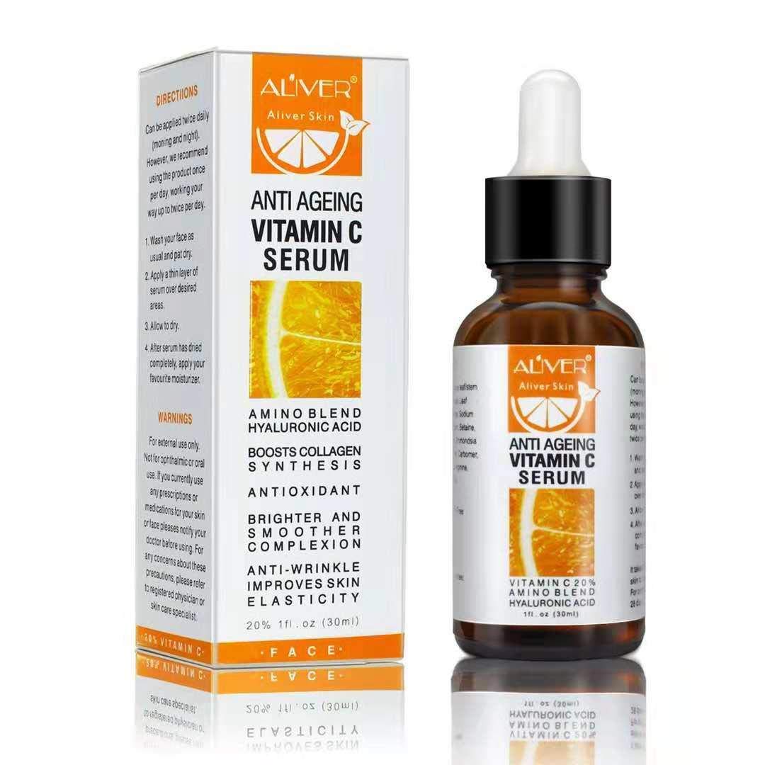 ALIVER Vitamin C Serum with Hyaluronic Acid Face Brightening VC Serum - 30ml, 1 fl oz