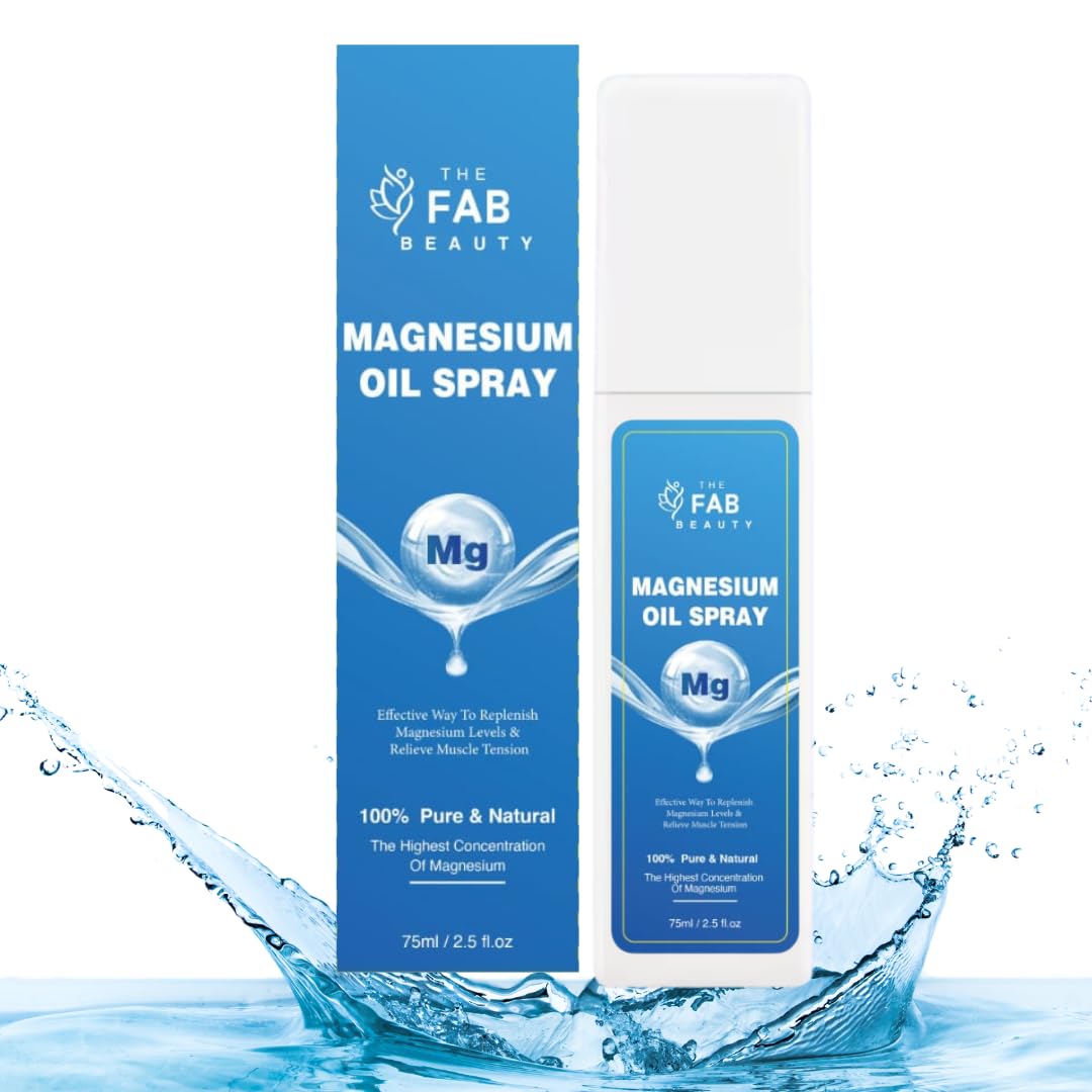THE FAB BEAUTY Pure Magnesium Oil Spray for Sleep, Anxiety & Better Health- 100% Natural Topical Magnesium oil Spray for Feet | Fast Absorption Body Spray | Perfect for Energy Boost & Overall Wellness