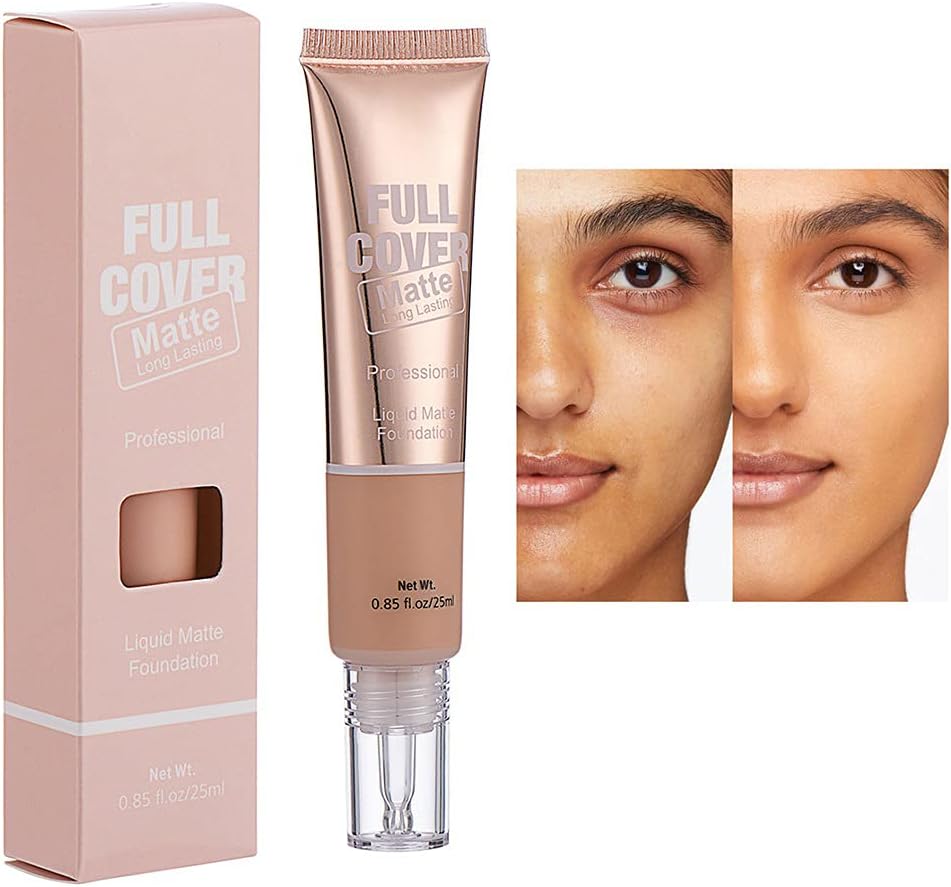 NLLNT Foundation Makeup Foundation Full Coverage Oil Control Liquid Foundation Long Lasting Matte Foundation