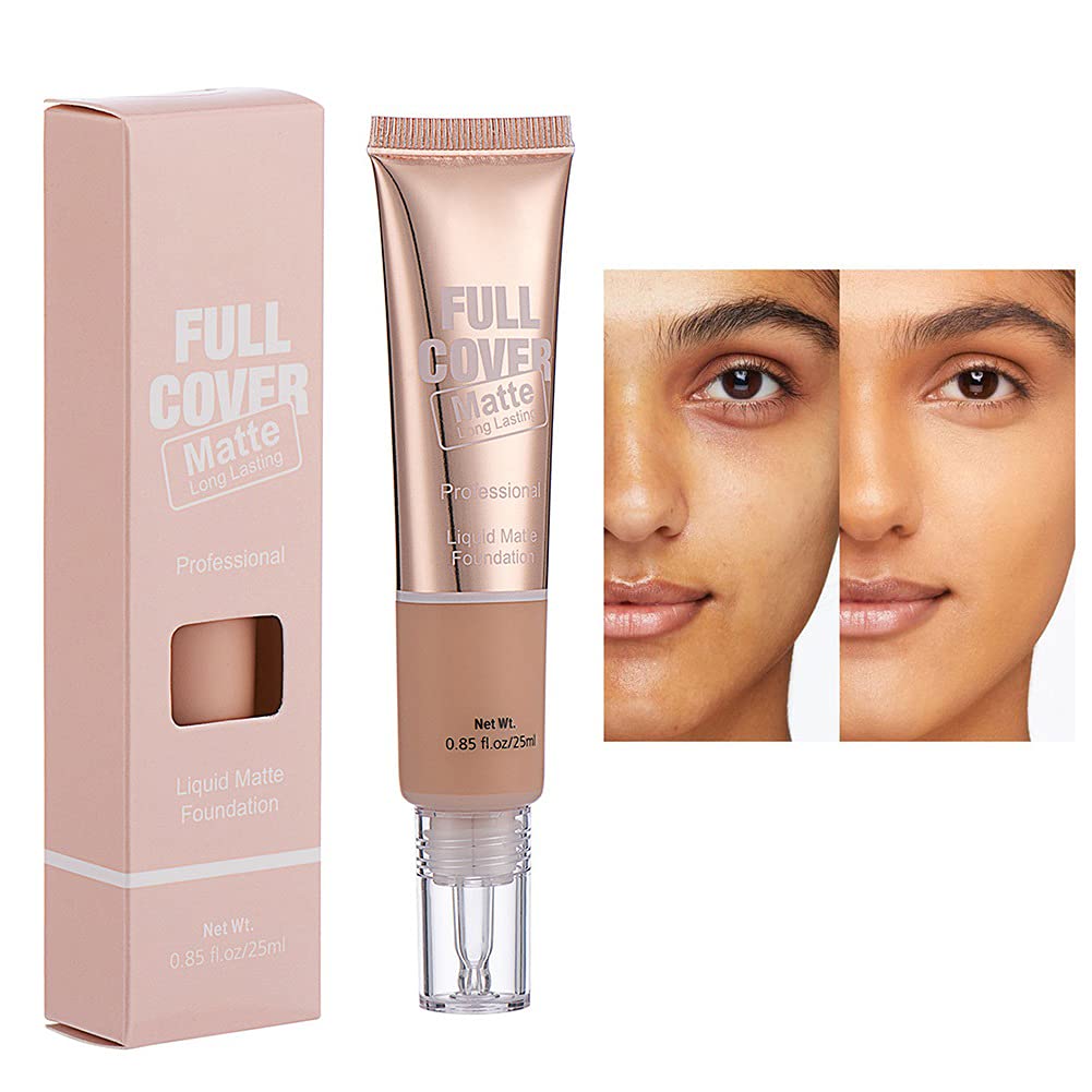 NLLNT Foundation Makeup Foundation Full Coverage Oil Control Liquid Foundation Long Lasting Matte Foundation