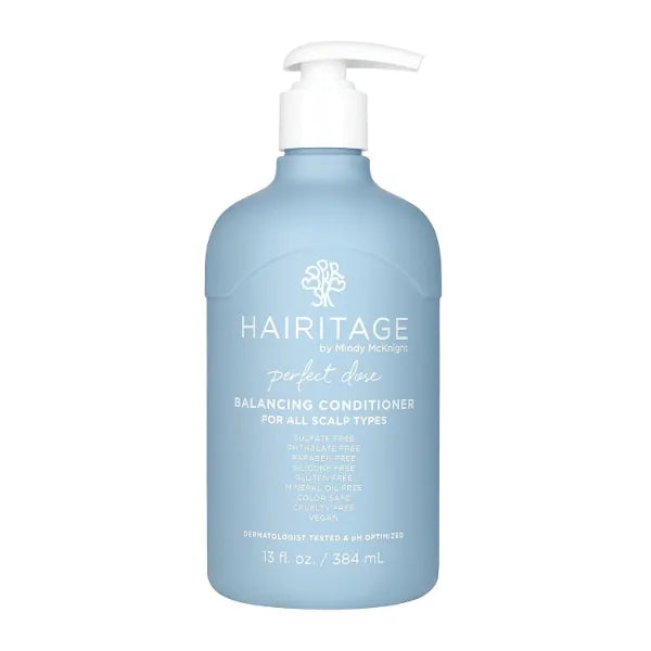 Hairitage Perfect Dose Balancing Conditioner with Rosemary Oil - for Dry, Oily + Sensitive Scalp - Conditions + Soothes Scalp - Hydrates Hair - Formulated with Jojoba Oil + Chamomile, 13 fl oz