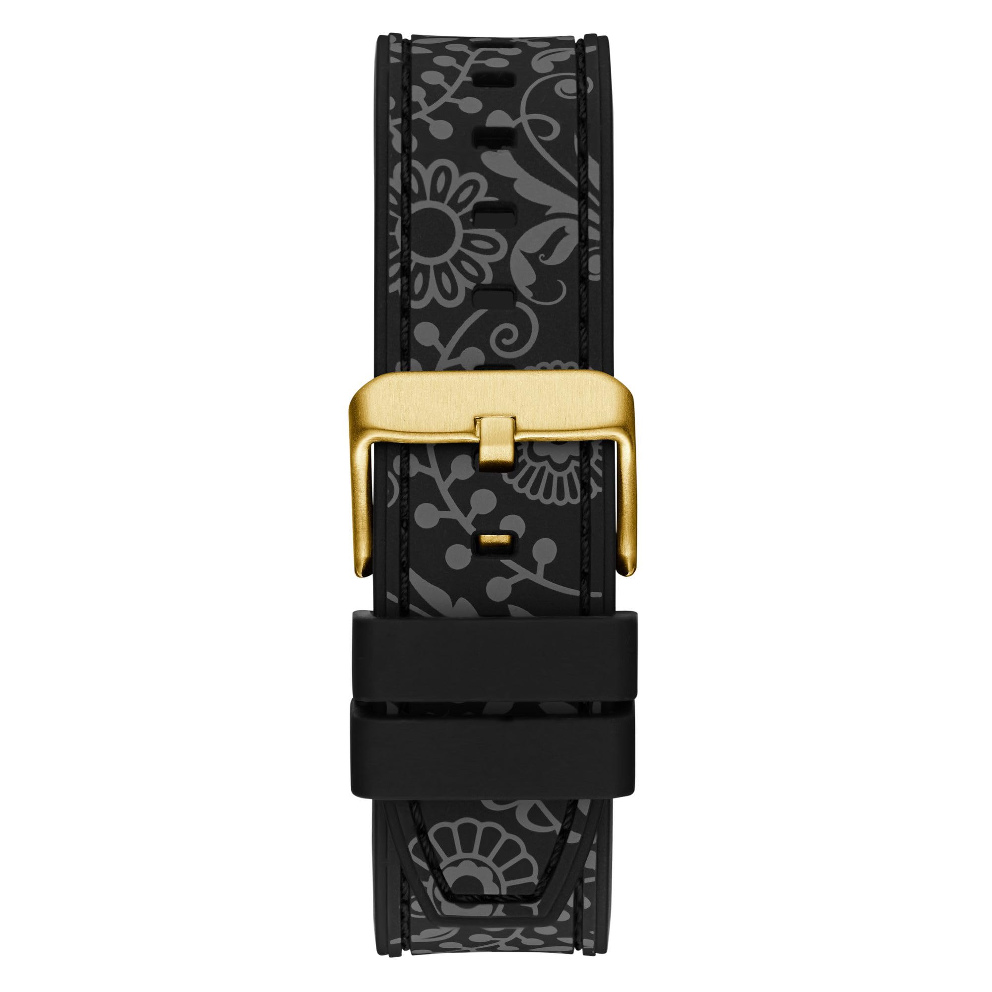 GUESS Men's 44mm Watch - Black Multi Dial Gold-Tone Case