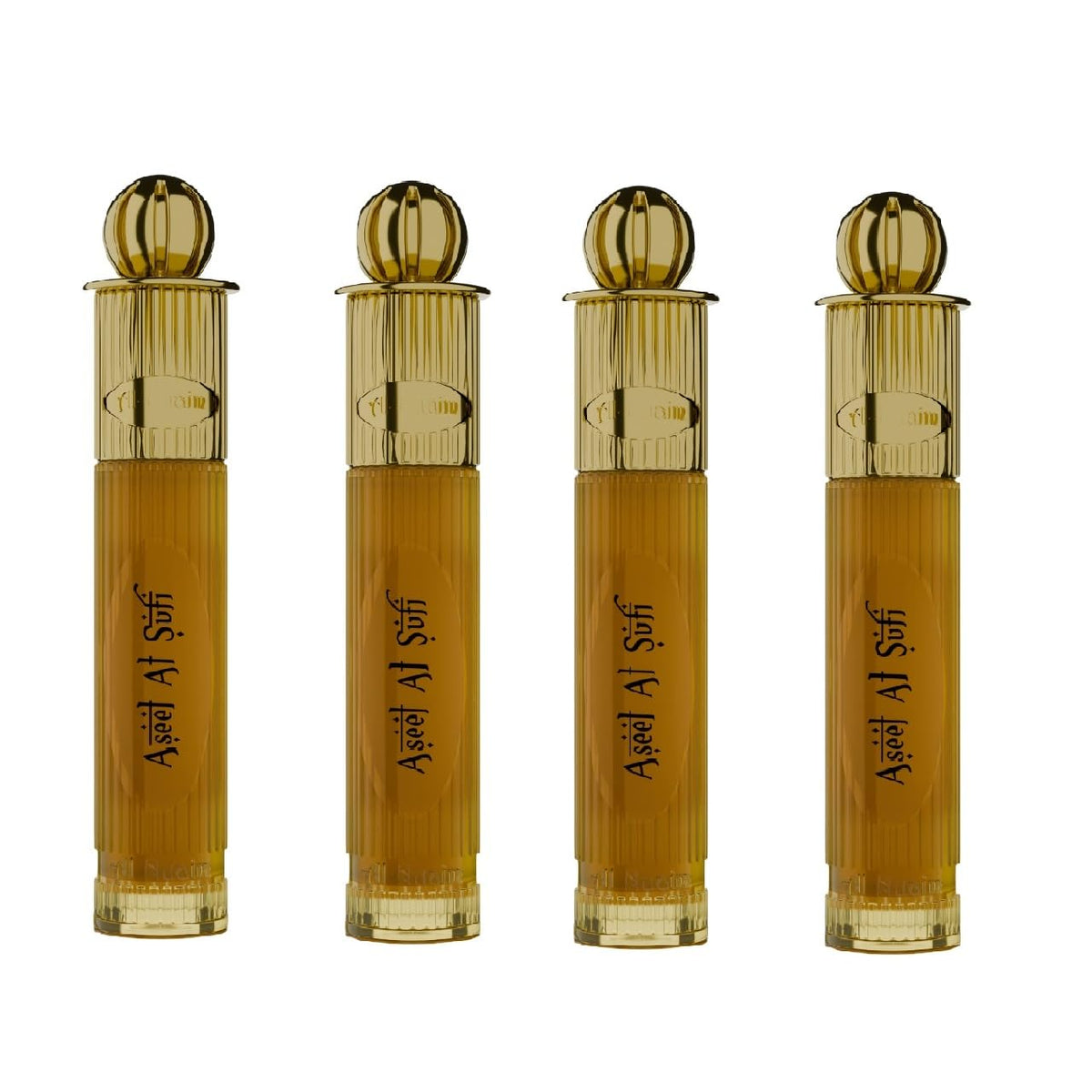 Al-Nuaim Aseel Al Sufi Alcohol Free Attar Roll On for Men & Women - Pack of 4 (6ml Each) | Exquisite & Long Lasting Fragrance