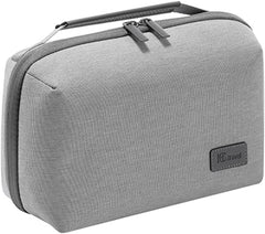 Electronic Digital Accessories Organizer, Waterproof Double-Layer Travel Storage Pouch for Cables, Chargers, Flash Drives, SD Cards, Power Banks, and Mini Tablets – Universal Carrying Case (Grey)