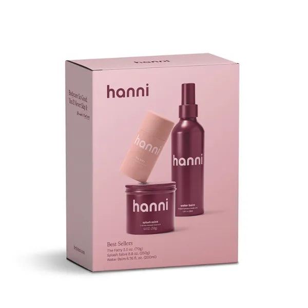 HANNI Gift Set Trio | Including Splash Salve, Water Balm & Fatty, Moisturizing and Hydrating