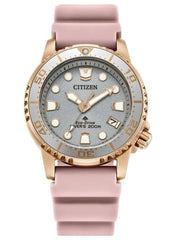 Citizen Women's Analog Eco-Drive Watch with Rubber Strap EO2023-00A, Pink, strap