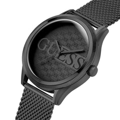 GUESS Men's 44mm Watch - Black Bracelet Black Dial Black Case