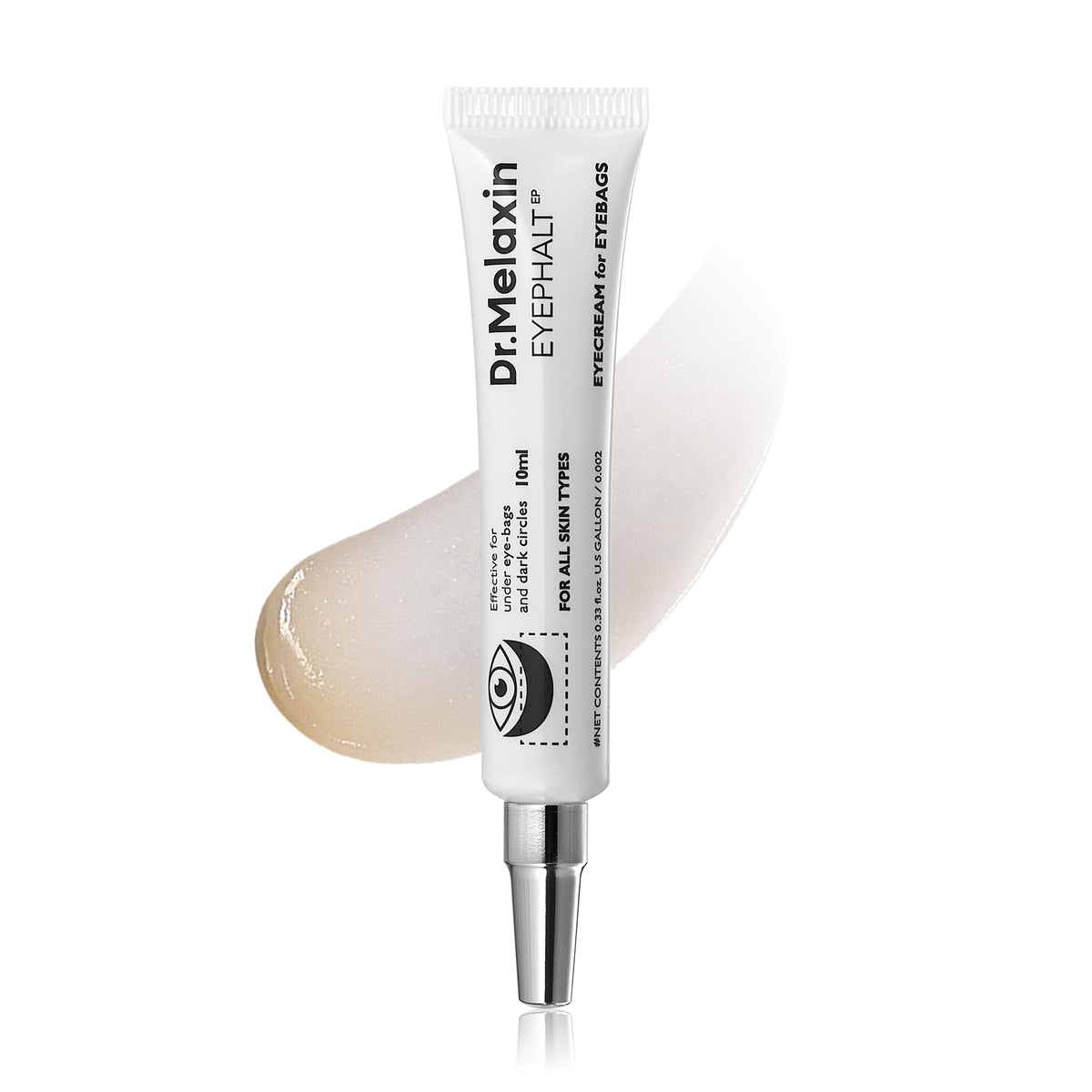 Dr.Melaxin Eyephalt Eyebag Cream for Puffiness, Dark Circles & Fine Lines, Wrinkle, EGF Anti-Aging Under Eye Moisturizer with Niacinamide&Ceramide 0.33 fl.oz.
