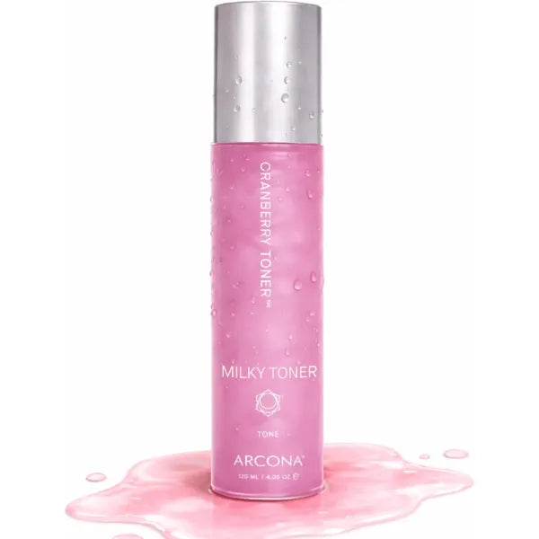 ARCONA Cranberry Toner, Vegan Milky Toner for Face | Brightening & Hydrating Rice Toner for Face, Phyto-Nutrients & Essential Fatty Acids - 4 fl oz