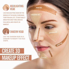 NALACAL 2 Color Dual Cream Contour Stick, Highlight & Contour Bronzer Stick, Long Lasting & Waterproof Contour Sticks Kit for Light Skin Face Makeup