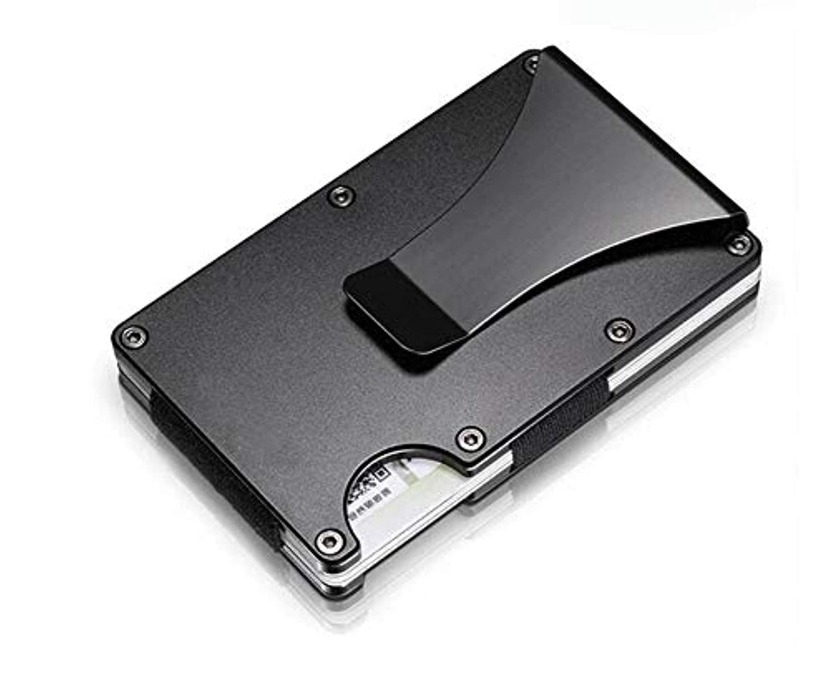 Metal Credit Card Holder Travel Mini RFID Wallet Men Card Case Porte Carte Male Money Clip Black