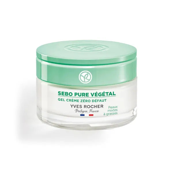 Yves Rocher Sebo Pure Vegetal Gel Cream Zero Blemish Boreal Tea Power Combination Oily Skin Solution - 50 ml / 1.7 fl.Oz