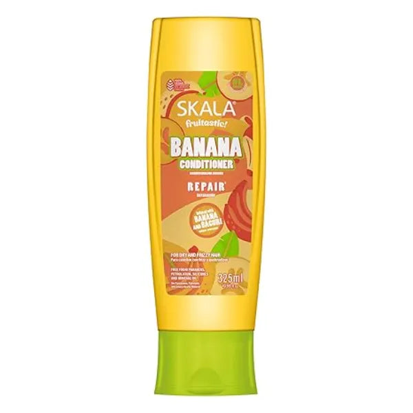 SKALA Banana Conditioner Frizz Control & Repair with Bacuri Butter, Vegetable Collagen & Ceramides Paraben Free, Silicone Free, for Brittle, Frizzy Hair 10.99 fl oz