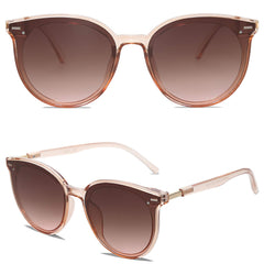 Polarized Sunglasses for Men and Women, Classic Round Sunglasses, UV Protection Retro Vintage Shades Large Plastic Frame Sunnies