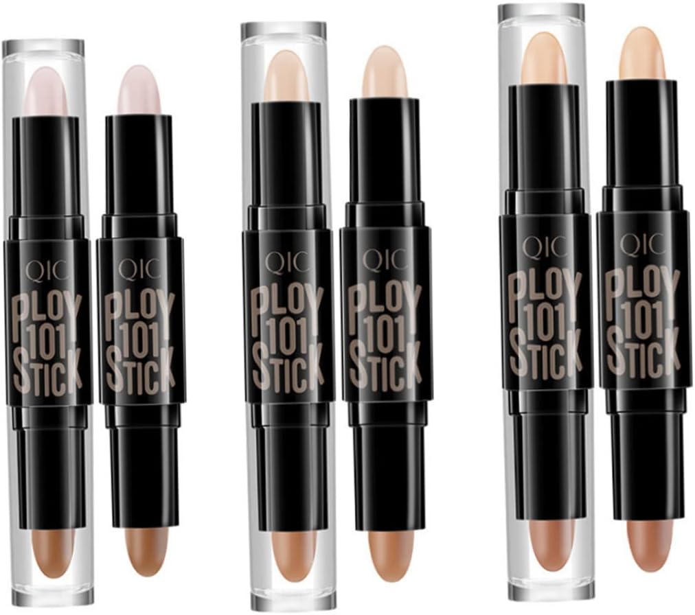 Double Ended Wonder Contouring Pen Bronzer and Highlighter Stick Facial Makeup Contour Concealer Cosmetic for 3D Makeup Effect(3#) 1pc,Cosmetic Tools and Other Accessories