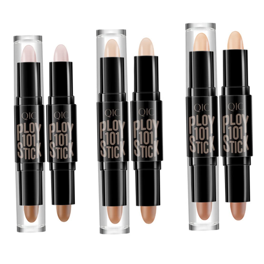 Double Ended Wonder Contouring Pen Bronzer and Highlighter Stick Facial Makeup Contour Concealer Cosmetic for 3D Makeup Effect(3#) 1pc,Cosmetic Tools and Other Accessories