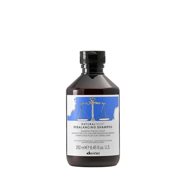 Davines Naturaltech Rebalancing Shampoo, Normalizing & Oil Control for Oily Scalp With Lemon Phytoceuticals Deep Cleansing for Oily Hair & Scalp, 8.45 Fl Oz