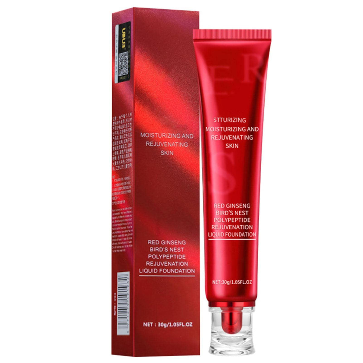 Foundation Liquid - 30g Long-Lasting Concealer Matte Foundation - Full Coverage Oil Control Long-Lasting Concealer Red Ginseng Matte Foundation