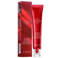 Foundation Liquid - 30g Long-Lasting Concealer Matte Foundation - Full Coverage Oil Control Long-Lasting Concealer Red Ginseng Matte Foundation