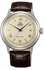 Orient Men's '2nd Gen. Bambino Ver. 2' Japanese Automatic Stainless Steel and Leather Dress Watch, Color:Brown (Model: FAC00009N0)