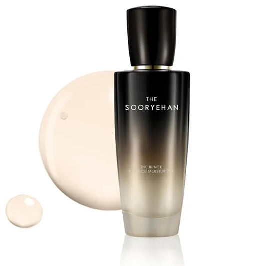 Sooryehan The Black (Essence Moisturizer, 130ml/4.4fl oz) - Lightweight Cream for Moisture Barrier, Rejuvenate Dull, Aging Skin. Premium Korean Skin Care. Black Yeast, Hyaluronic Acid