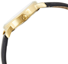 Timex Mens Quartz Watch, Analog Display And Leather Strap - Black/Gold