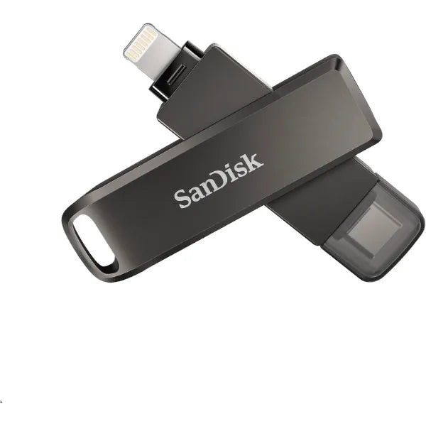 SanDisk iXpand Flash Drive Luxe With Lightning And USB-C Connectors - Works With iPhone 14 And Older
