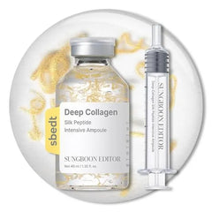 SUNGBOON EDITOR Silk Peptide Intensive Lifting Ampoule Korean Anti-Aging Serum for Face with Collagen & 30 Peptide Complex Skin Tightening & Firming (Botox Effect) 72H Hydration