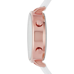 Skechers Magnolia Digital Silicone Watch for Women - Rose Gold, White