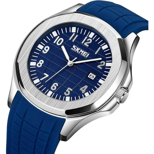 SKMEI Watches for Men Silicone Waterproof  Casual Fashion Blue Wrist Watch