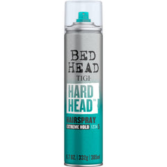 TIGI Bed Head Hard Head Hairspray for Extra Strong Hold, Extreme hold, long-lasting control, all-day non-sticky hold - 11.7 oz