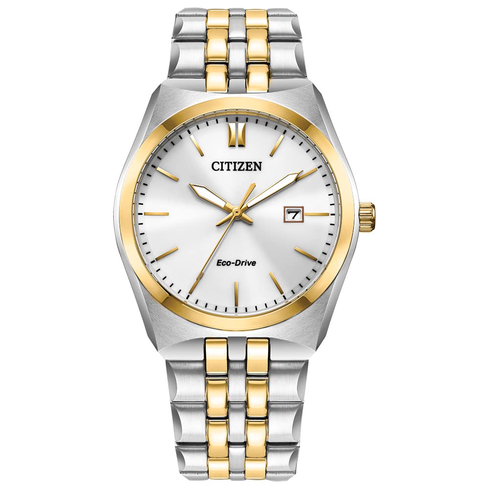 Citizen Men's Classic Corso Eco-Drive Watch, 3-Hand Date, Luminous Hands and Markers, Two-Tone Stainless Steel