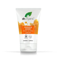 Dr. Organic Manuka Honey Foot Cream, Moisturising, Dry Skin, Mens, Womens, Natural, Vegetarian, Cruelty-Free, Paraben & SLS-Free, Recycled & Recyclable, Organic, 125ml