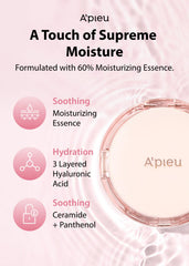 A'PIEU Waterlock Cushion Foundation No.23 - Natural Beige, Semi-Matte, Natural Coverage, Moisturizing, Paraben-Free