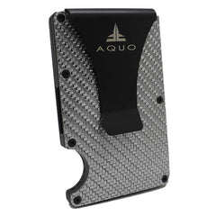 AQUO Money Clip Wallet for Men - Slim Front Pocket Blocking Bifold Credit Card Holder for Men with Gift Box (SILVER)