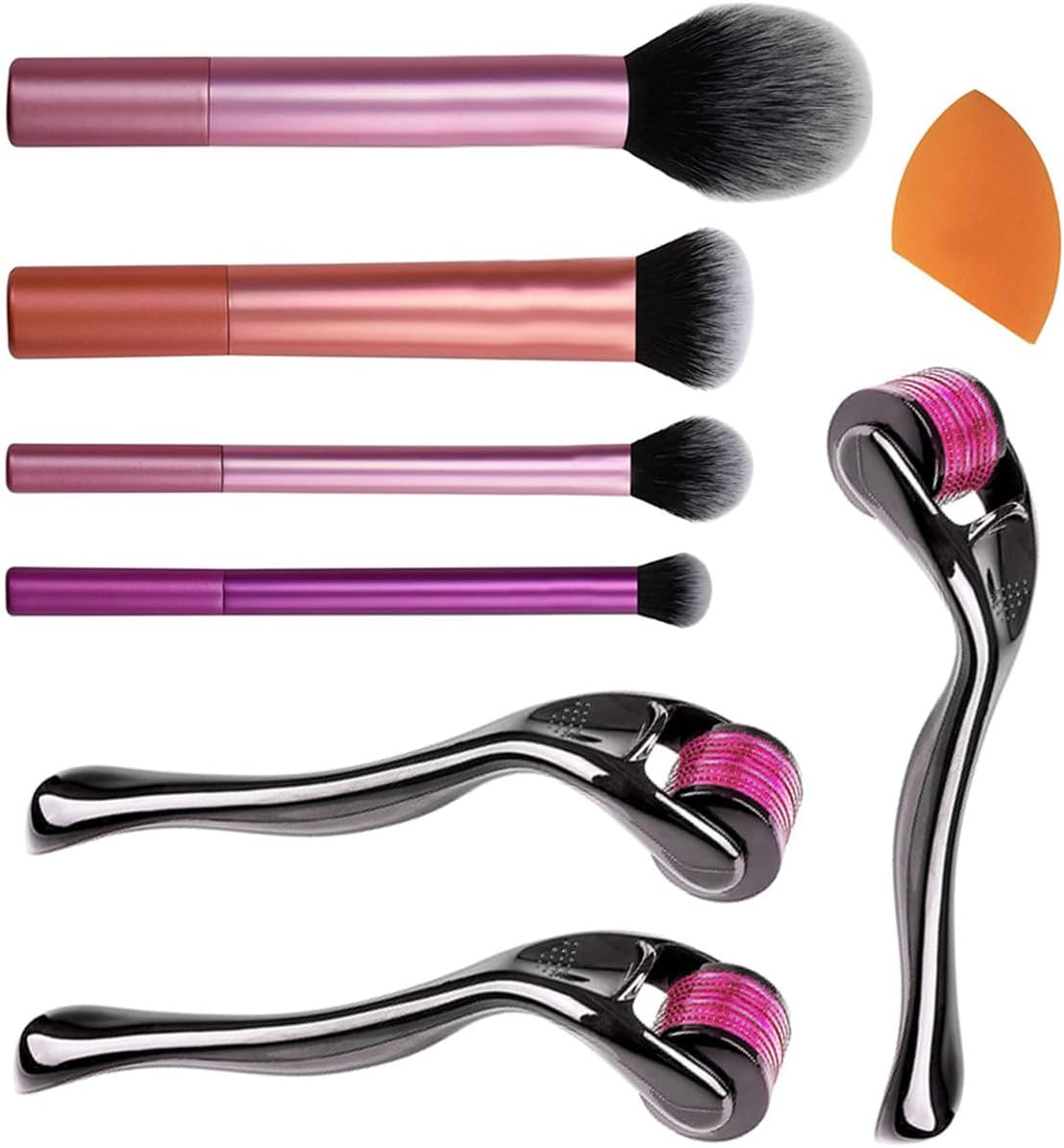EGEN Derma Microneedle Rollers- 5In-1 Hair Growth And Makeup Tool Kit With Microneedle Rollers (0.5/1.0/1.5mm),Ideal For Skincare And Hair Care Application