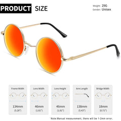 Joopin Round Polarized Sunglasses for Men Women, UV Protection Sun Glasses Small Circle Hippie Lennon Shades Sunglasses