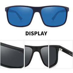 PUKCLAR Polarized Sunglasses Men Women - Rectangular Hiking Lightweight Material TR90 Frame UV400 Sports Outdoor Golf Cycling Fishing Eyewear Sunglasses