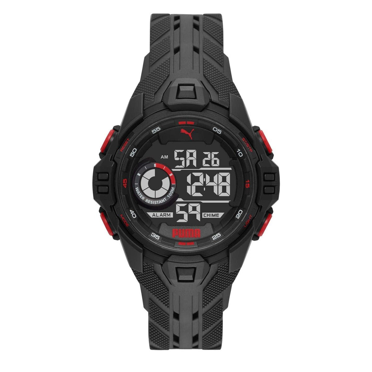 PUMA Men's Watches Bold, Digital Movement, Polyurethane Strap, One Size, Strap - Black