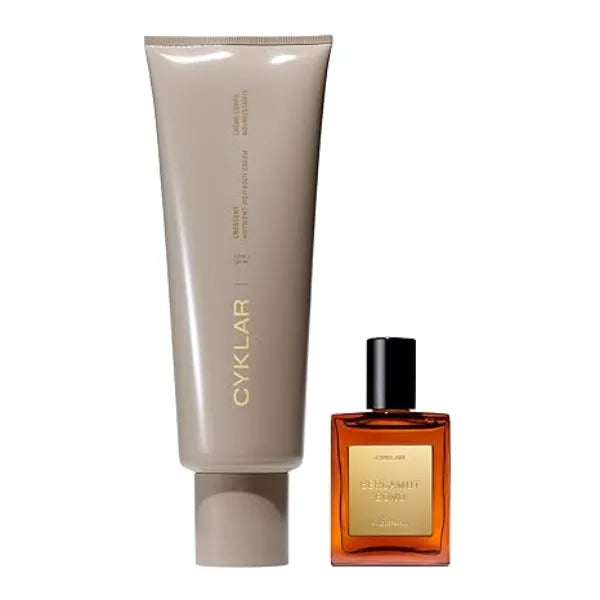CYKLAR Nutrient Rich Body Cream. Crescent Fragrance & Bergamot Bond Perfume Oil Roll On Bundle