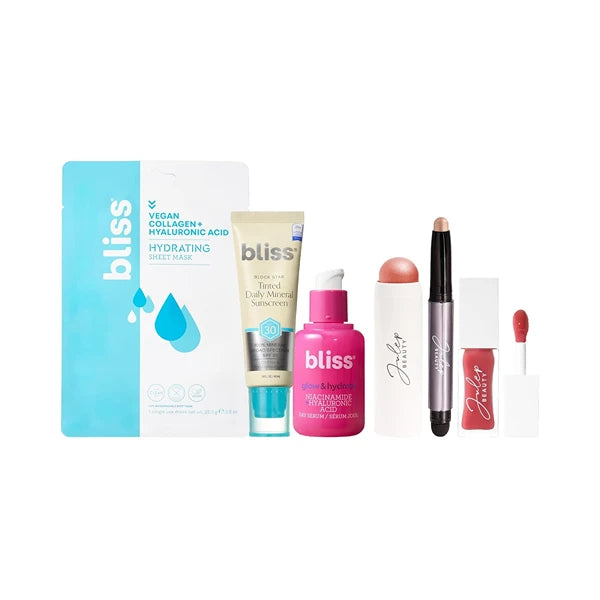 Bliss Bachelorette Makeup Kit - Hydrating Skincare & Makeup Set - Includes Julep Eyeshadow Stick & Bliss Glow Serum Skincare