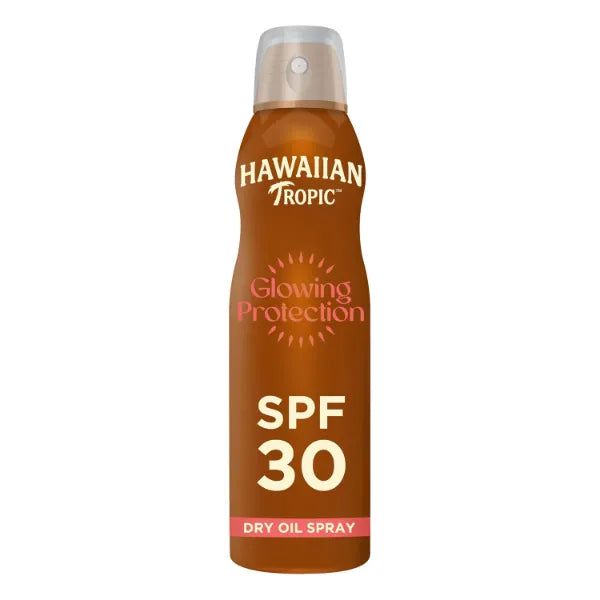 Hawaiian Tropic Protective Continuous Spray Oil SPF 30 – Broad Spectrum UVA/UVB Sun Protection - 180 ml